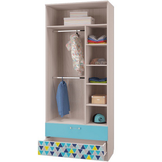 Шкаф детский для одежды с выдвижными ящиками