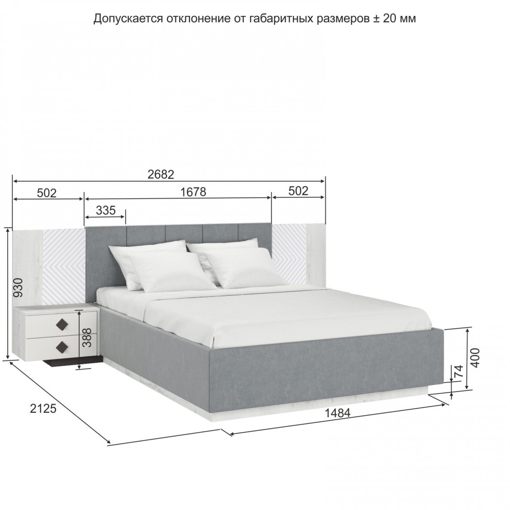 Размеры кроватей для спальни таблица