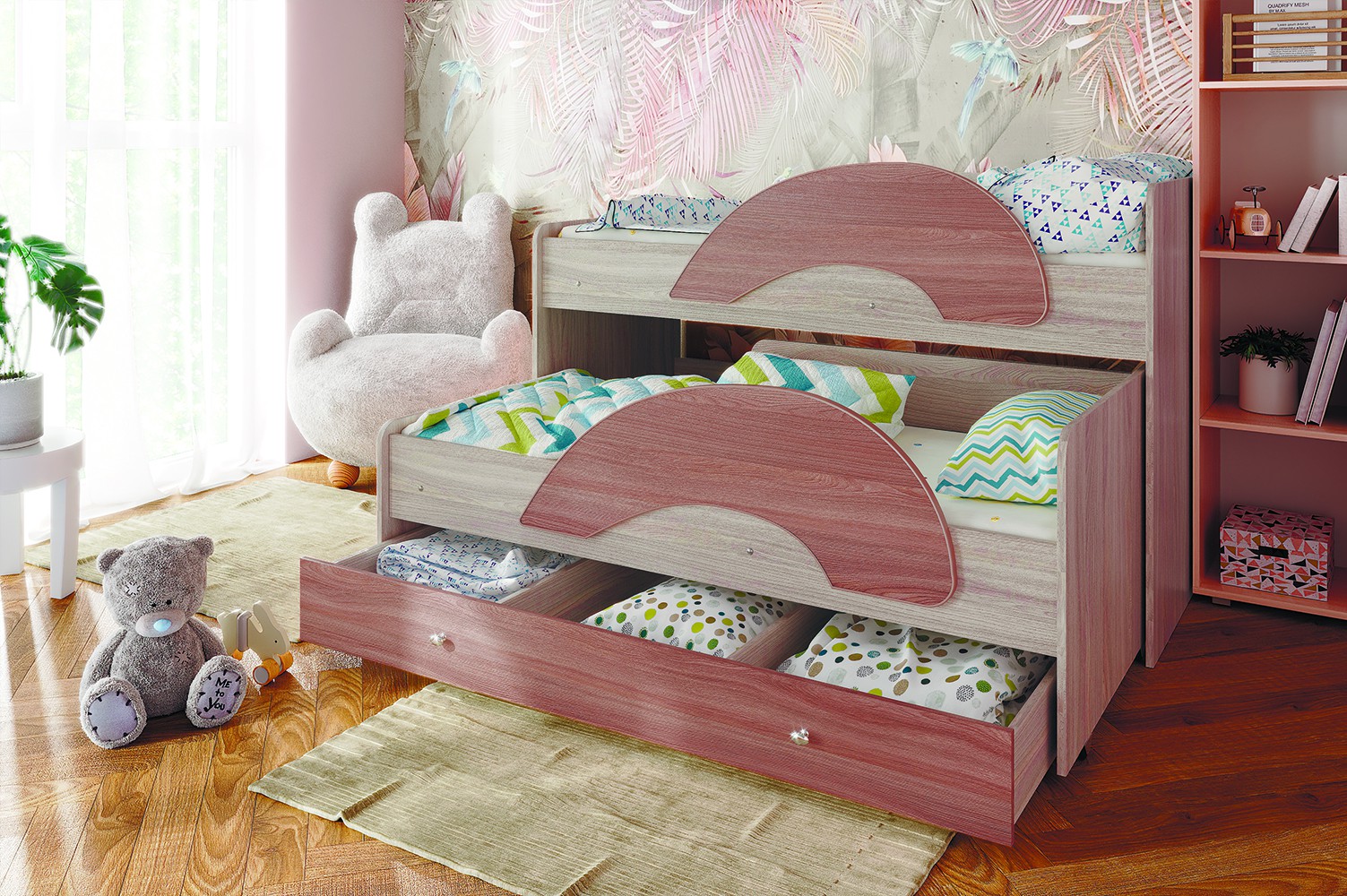 Кровати выдвижные для детской комнаты